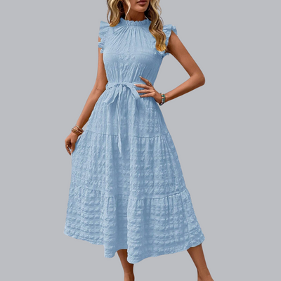 Kordula™ | Midikleid mit Strukturstoff in mehreren Farben