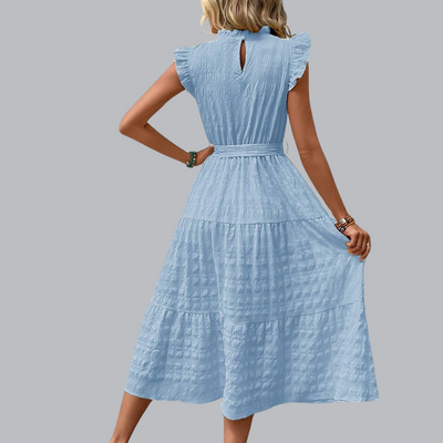 Kordula™ | Midikleid mit Strukturstoff in mehreren Farben