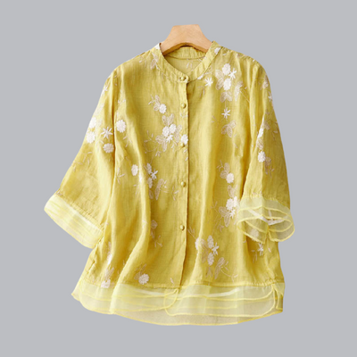 Wibke™ | Vintage bluse mit Stickerei