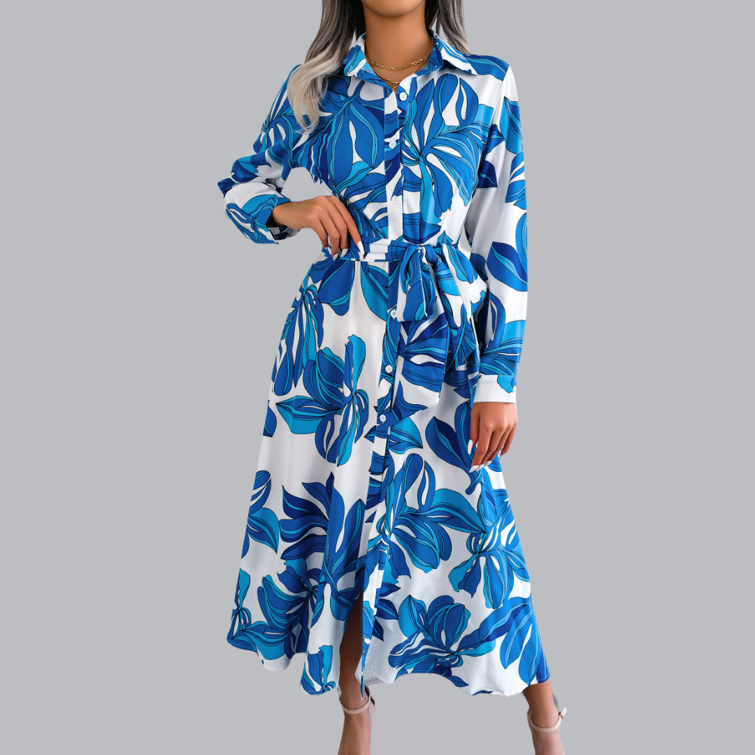 Yasmin™ | Hemdkleid mit buntem Blätterprint in mehreren Farben