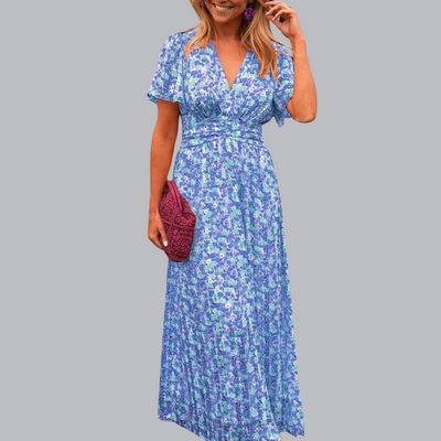 Ethelinde™ | Elegantes Maxikleid mit V-Ausschnitt