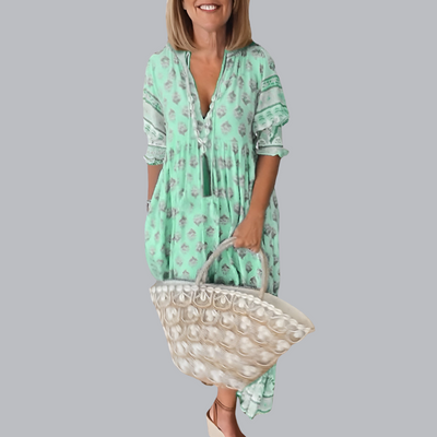 Edelgunde™ | Boho Maxikleid mit edlem Look