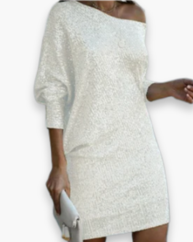 Damen's Elegantes Glitzer Partykleid | Midi