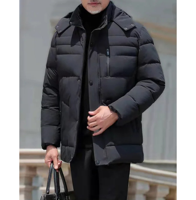 Frostel™ | Herren Winterjacke mit Kapuze, gepolstert und fleecegefüttert – Perfekt für kalte Tage