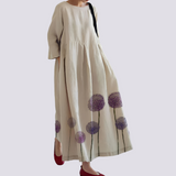 Veronica - Lockeres Kleid mit Taschen für Damen in Khaki