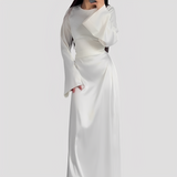 Rebecca - Lässiges langes Kleid für Damen in Weiß