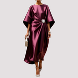 Kay - Elegantes Wickel-Midikleid in Rot