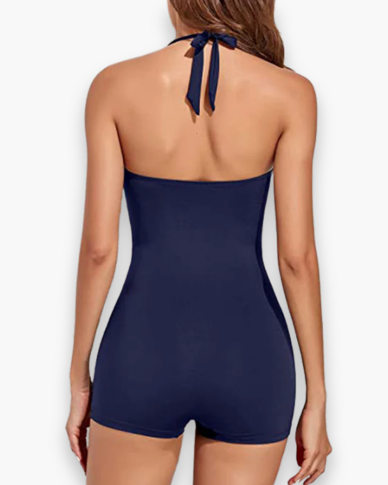 Damen Moderner Träger-Badeanzug | Eins-Stück