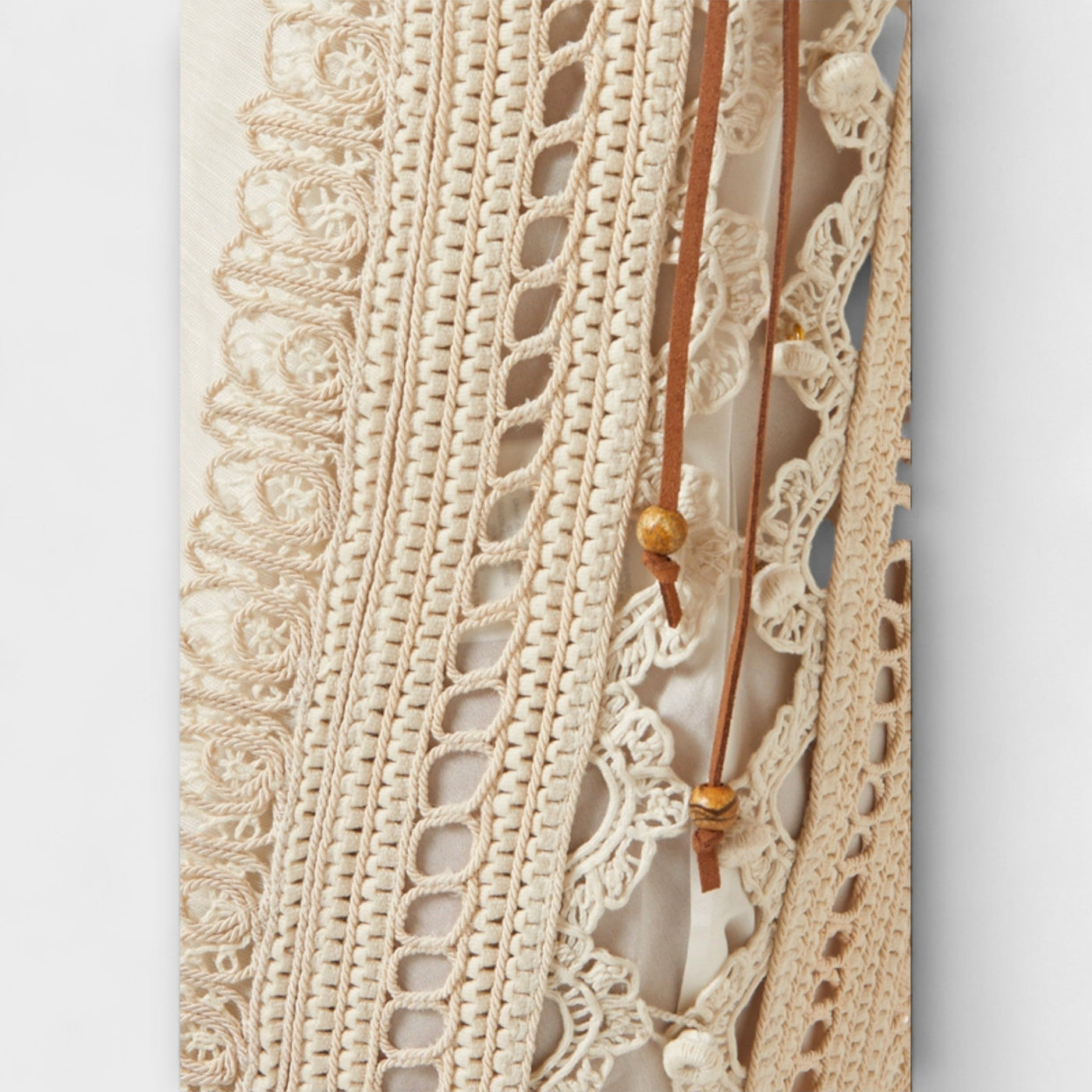 Mira - Gewebtes Hohles Organza Maxikleid