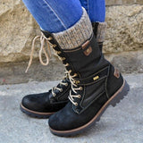 Stilvolle Hohe Damen Winterstiefel - Nora in Schwarz
