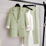 Paula - stilvolles dreiteiliges Blazer-Set für Damen in Grün