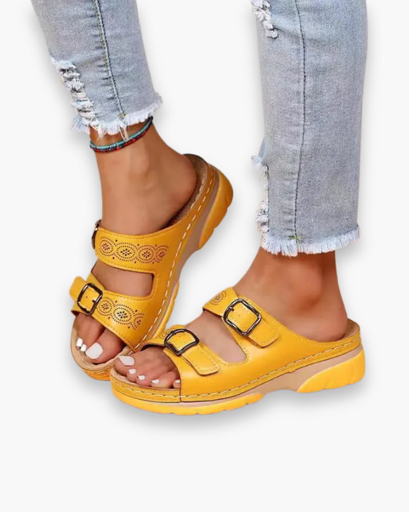 Damen Gepolstert Sandalen | Verstellbare Schnallen