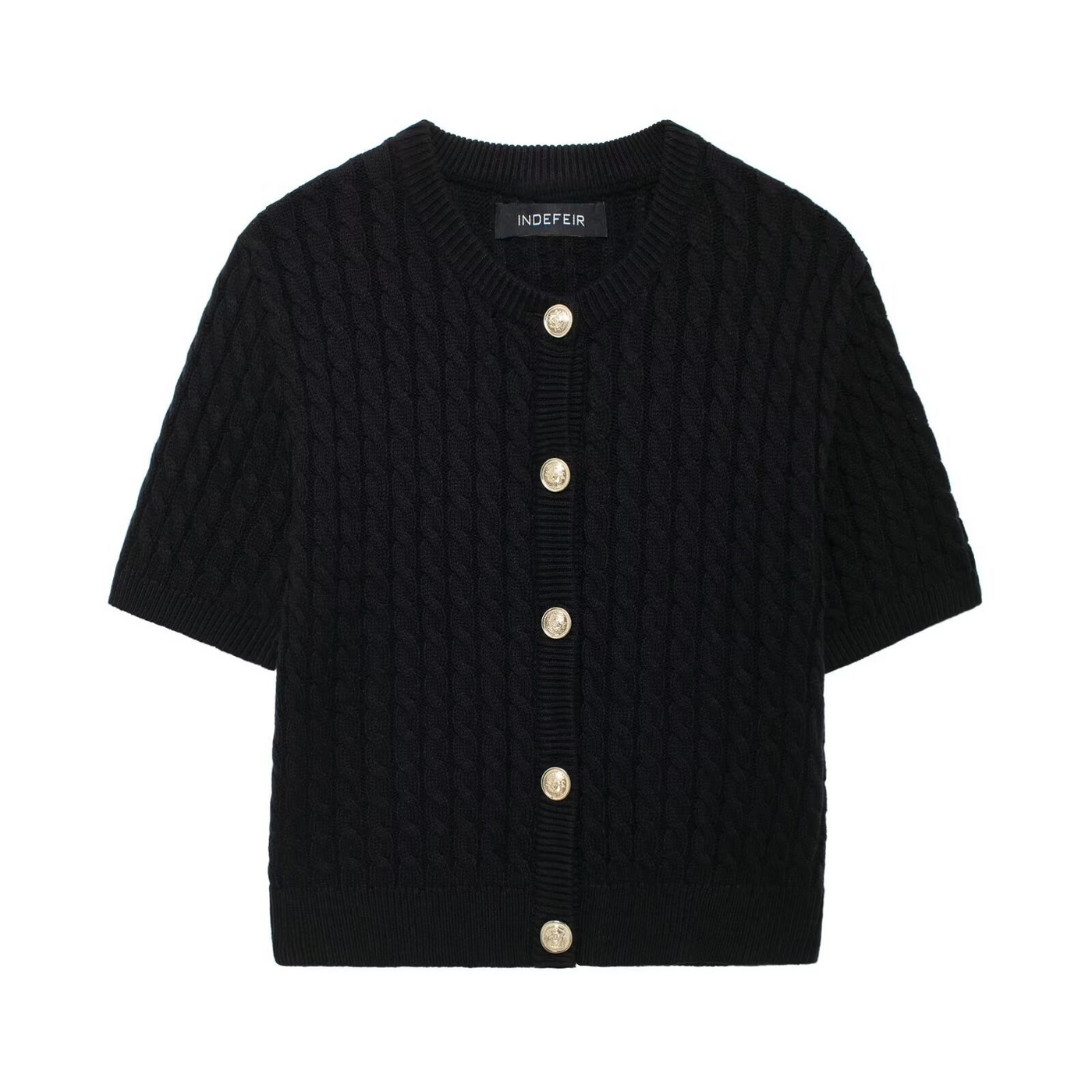 Lucinda - Strickjacke mit modernem Rundhals