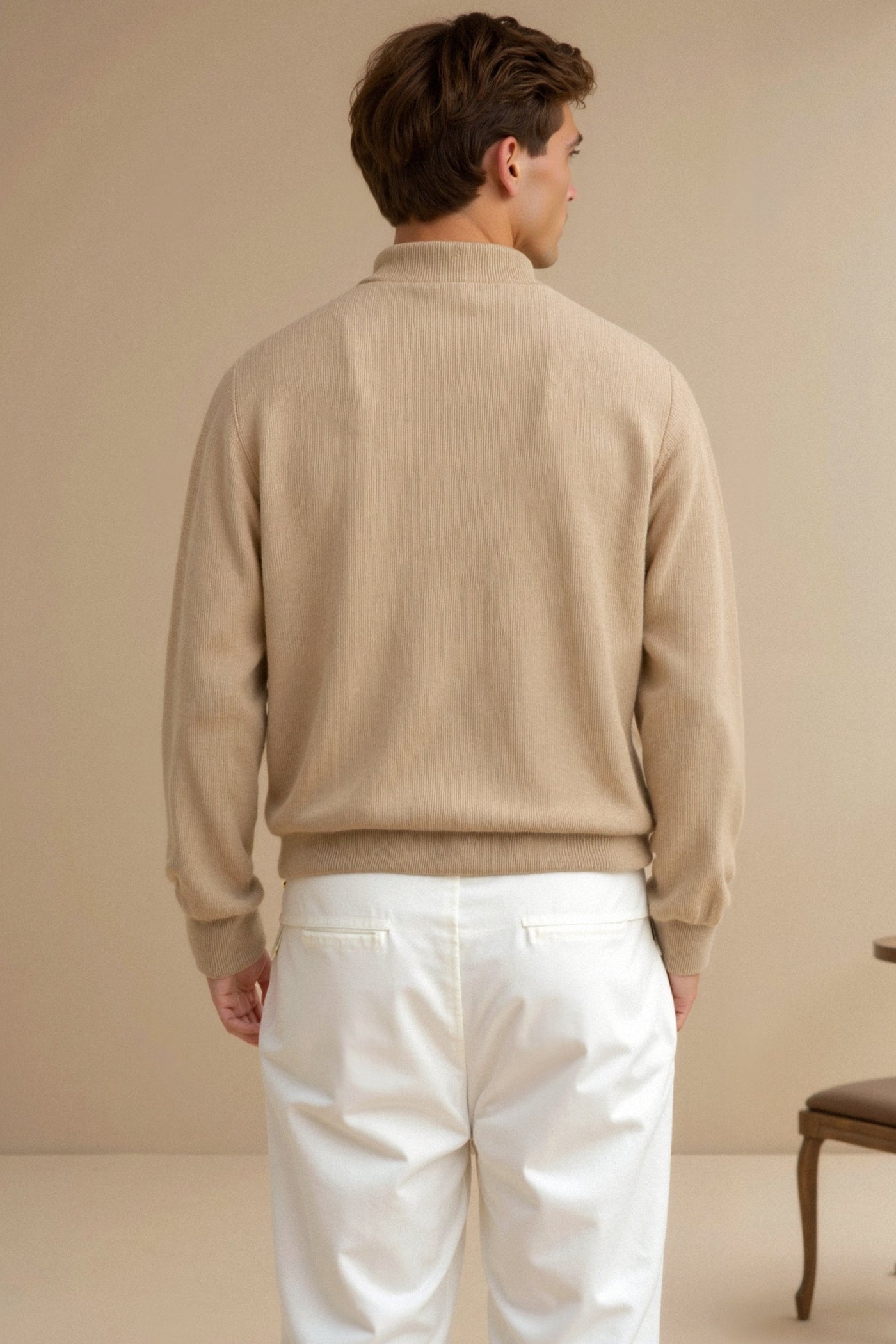 Klassischer Strickpullover mit Reißverschluss – Zeitlos & Komfortabel