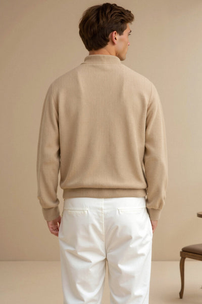 Klassischer Strickpullover mit Reißverschluss – Zeitlos & Komfortabel