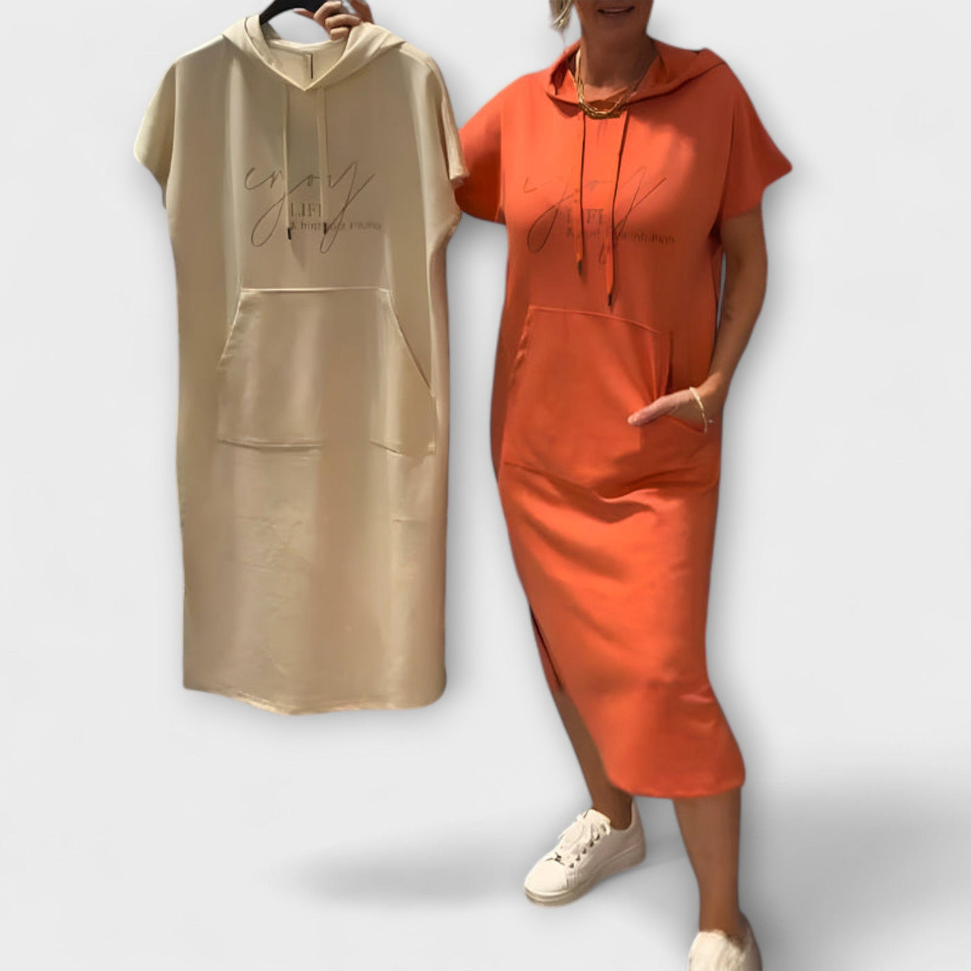 Daisy - Entspanntes Kapuzenkleid