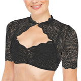 Julia | Oktoberfest Dirndlbluse Mit Eleganten Spitzendetails in Schwarz