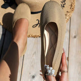 Orthopädische Damen-Ballerinas mit Komfortsohle & klassischem Design – Mia in Camel