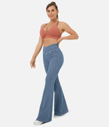 Stilvolle Bootcut-Jeans für Damen - Rosa in Hellblau