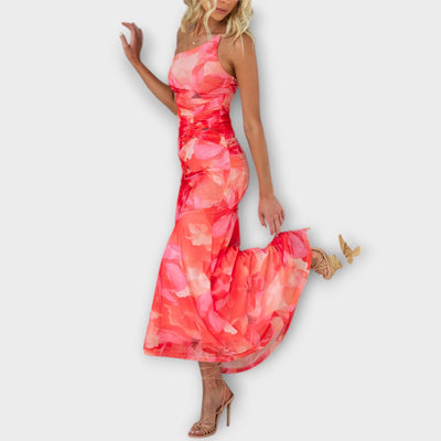 Pia - Maxikleid mit einseitiger Raffung