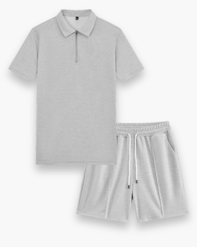 Herren Freizeit Set mit Zipper Polo | Leichtes Sommer Outfit