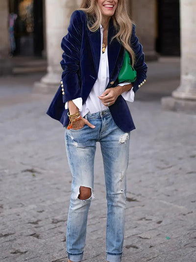 JULISSA | ELEGANTER SAMTBLAZER cc