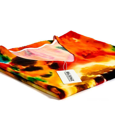 Hippie-Maxikleid mit Peace-Zeichen | Farbenfroh & Boho-Chic | Festival-Look