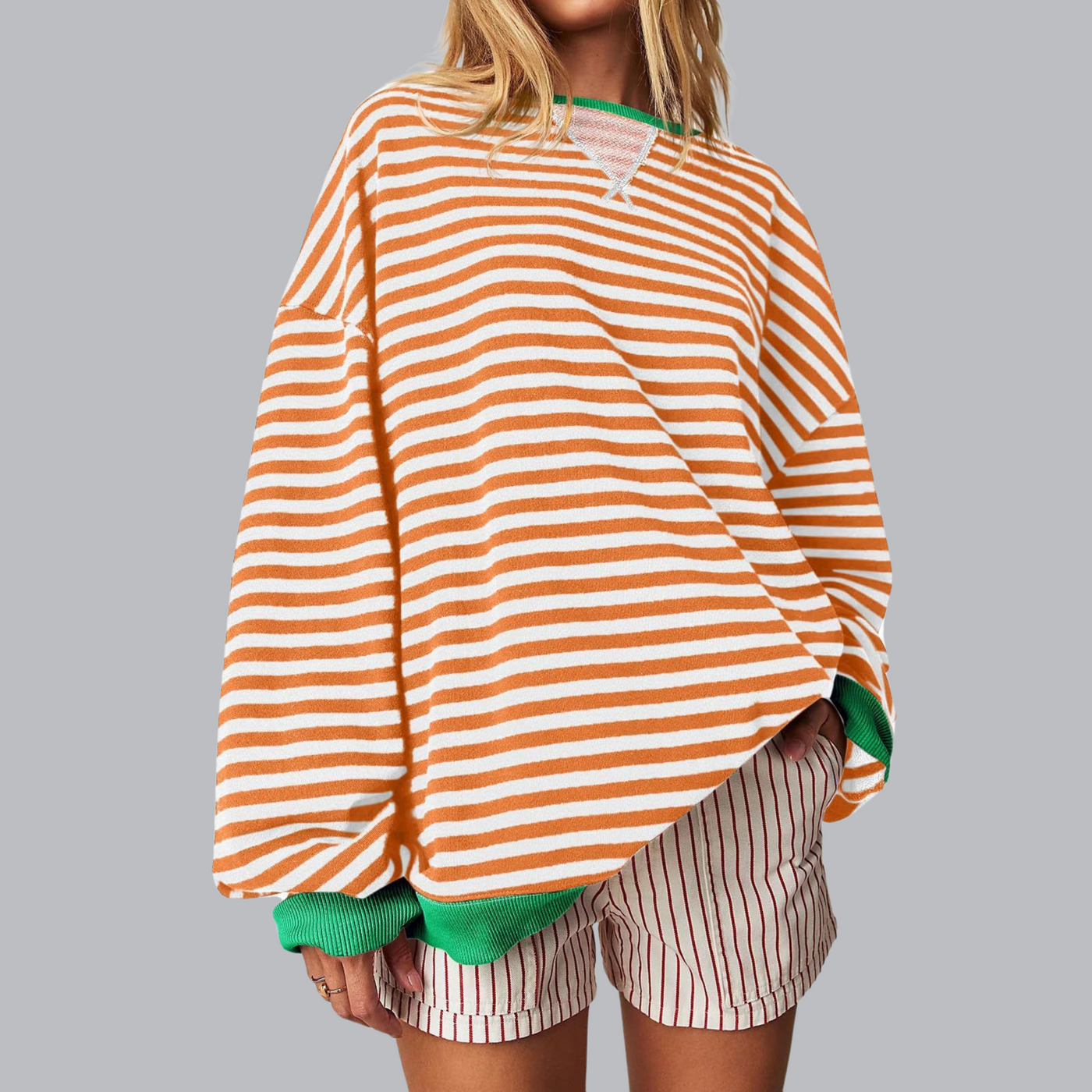 Annika™ | Gestreifter Oversized-Pullover für maximalen Komfort