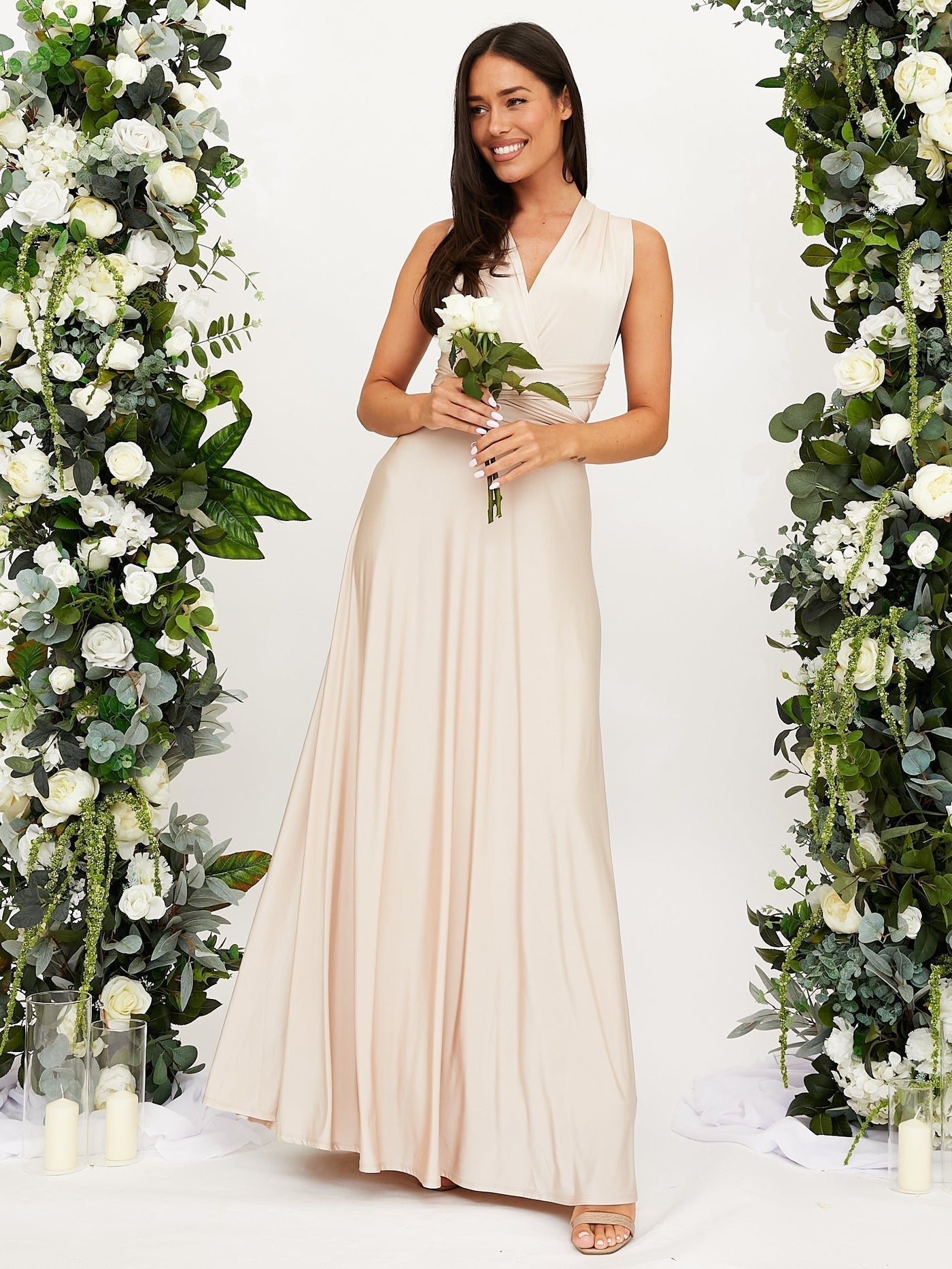 Angela - Elegantes Ärmelloses Langes Maxikleid