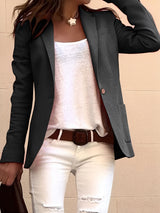 Leonie - Lässiger, eleganter Slim-Fit-Blazer für Damen in Schwarz