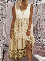 Nancy - Stilvolles Boho-Midikleid in Gelb