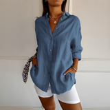 Shanelle - Stilvolle Sommerbluse für Damen in Blau