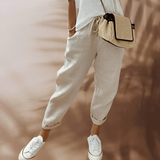 Johanna - Damen Sommerhosen, lässig und elegant in Beige
