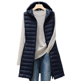 Bequeme Lange Damen Bodywarmer - Rianne in Dunkelblau