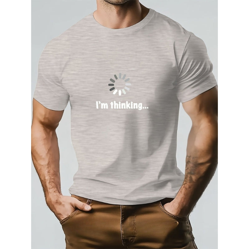 Think – Baumwoll-T-Hemd Mit Aufdruck