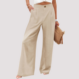 Helen - Lässige Hose mit weitem Bein für Damen in Aprikose
