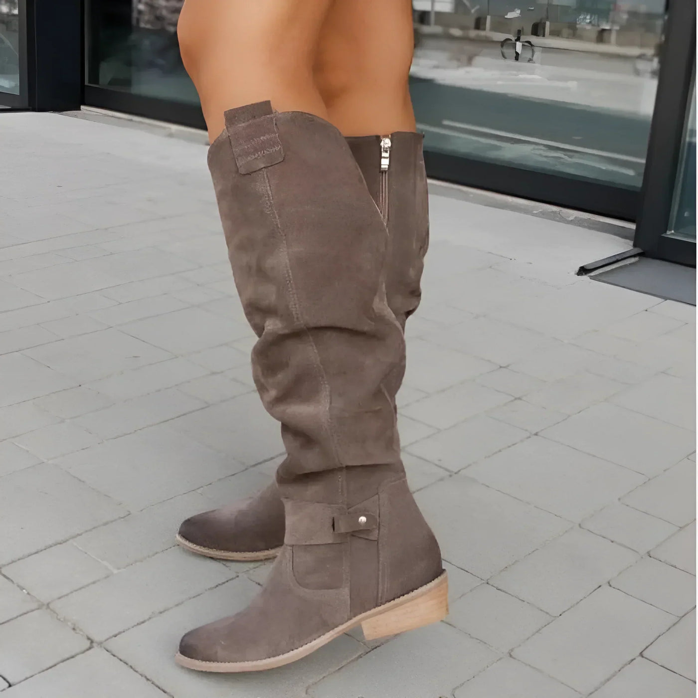 Hohe Stiefel mit Schnallenakzent | Komfort & Stil | Vielseitiges Design