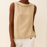 Maria - Stilvolles Damen Tanktop in Beige