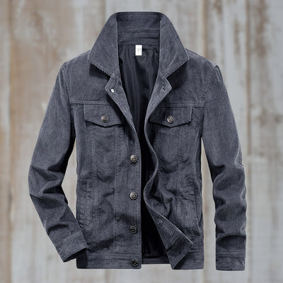 Cordjacke mit Knopfverschluss | Retro-Charme | Robuster Look