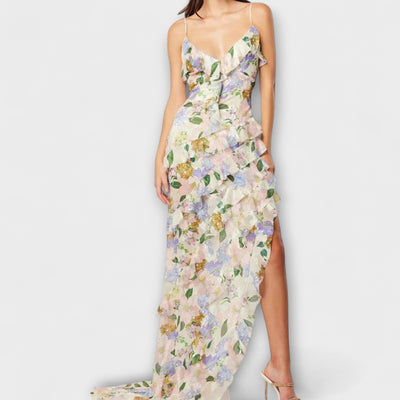 Indie - Rüschendress mit Trägerdruck