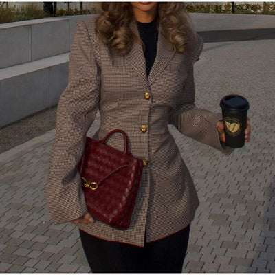 Athena - Taillierte Karojacke, Schneiderstil