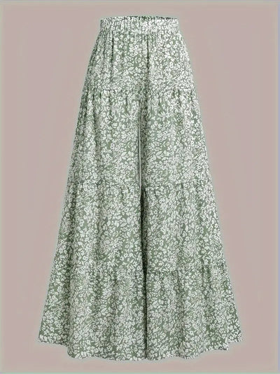 Valentina - Weite Hosen mit Blumendruck für Frauen im Sommer