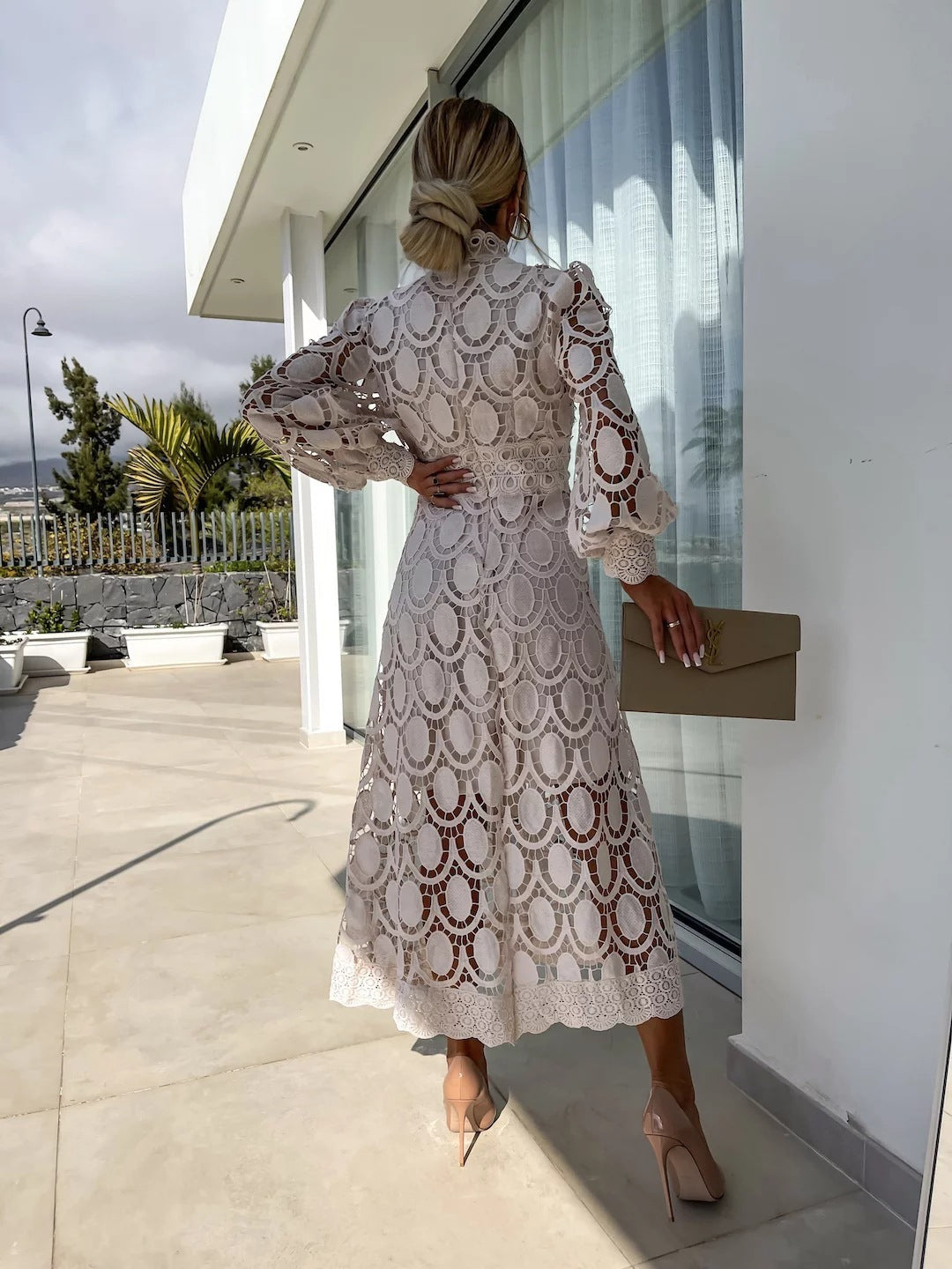 Lydia - Langes Damenkleid mit lebhaftem Patchwork