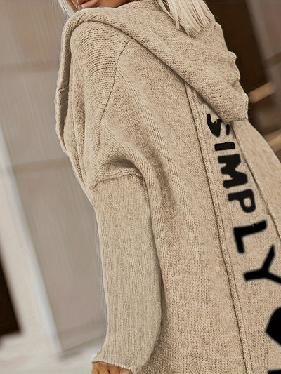 Langer Cardigan | Lässiger Schnitt | Statement-Print