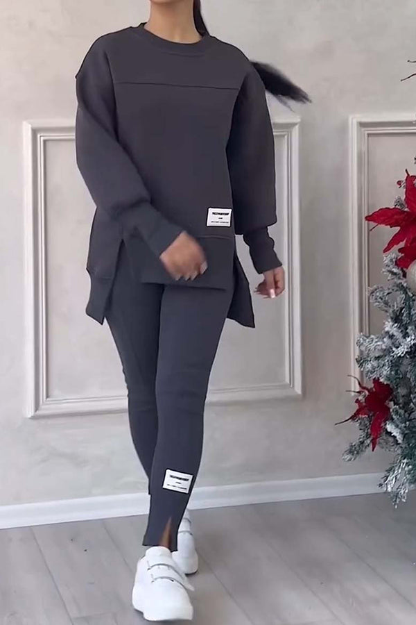 Zweiteiliges Lounge-Set | Oversize-Sweatshirt & Leggings | Bequem & Stilvoll