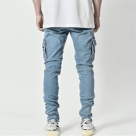Ethan - Männer Denim Cargo-Hosen
