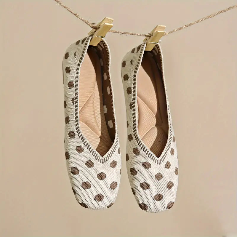 Tessa - Leichte Ballett-Flats Mit Tupfenmuster