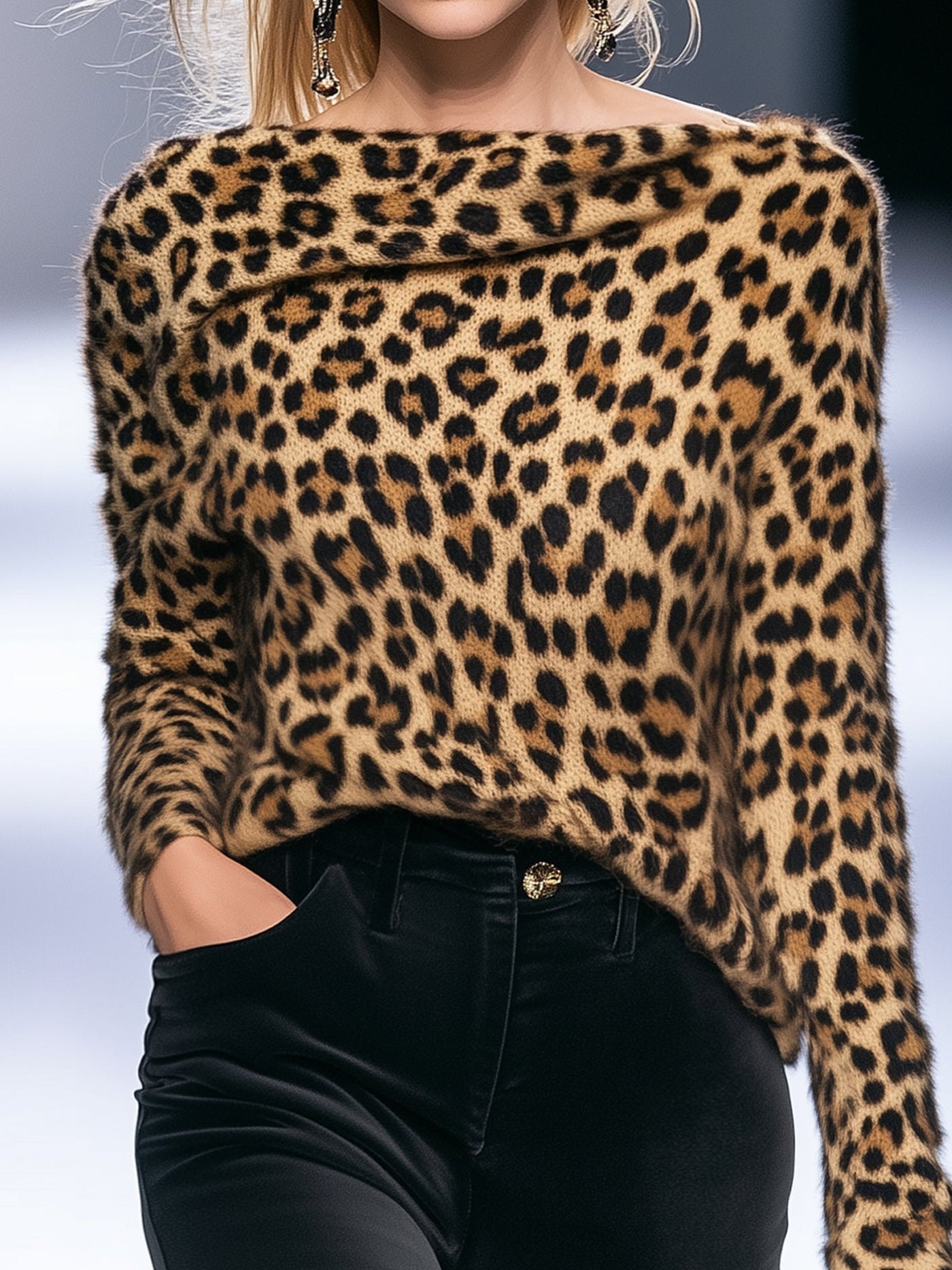 Pullover mit Leopardenmuster | Wild und Stilvoll | Statement-Look