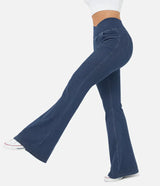 Stilvolle Bootcut-Jeans für Damen - Rosa in Blau