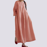 Veronica - Lockeres Kleid mit Taschen für Damen in Rosa